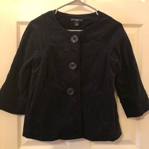 Cropped Navy Jacket - Sz 2
